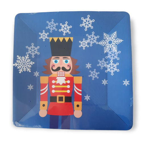 Picture of NUT CRACKER PAPER PLATES BLUE - 6 PACK